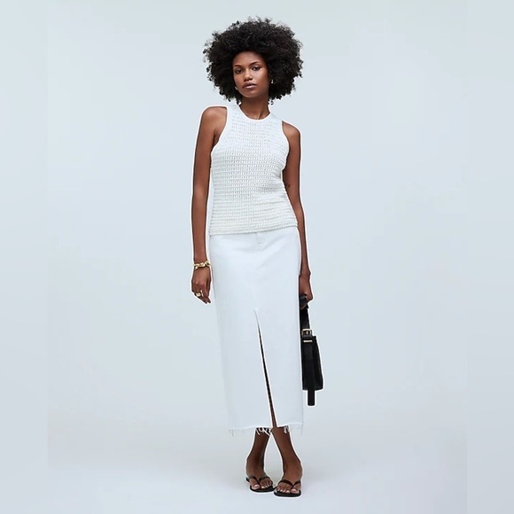 Madewell Crochet-Knit Crewneck Sweater Tank Size: S, NWT - Picture 1 of 11